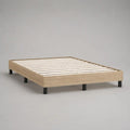 Struttura letto matrimoniale 160 x 190 cm in legno effetto rovere naturale con rete a doghe, 166 x 196 x 30 cm